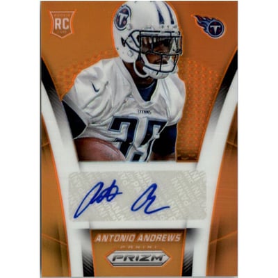 2014 Panini Prizm Rookie Autographs Prizms Orange #ARAA Antonio Andrews/100