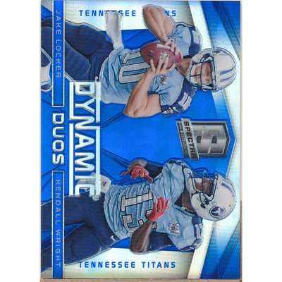 2014 Panini Spectra Dynamic Duos Prizms Blue #12 Kendall Wright/Jake Locker