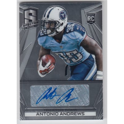 2014 Panini Spectra #288 Antonio Andrews AU RC