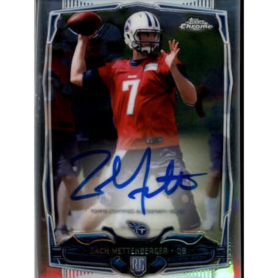 2014 Topps Chrome Mini Rookie Autographs #206 Zach Mettenberger