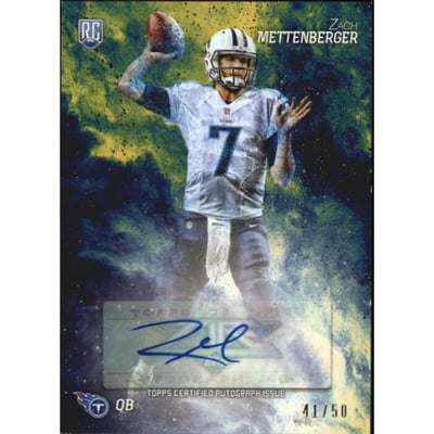 2014 Topps Fire Rookie Autographs Gold #117 Zach Mettenberger