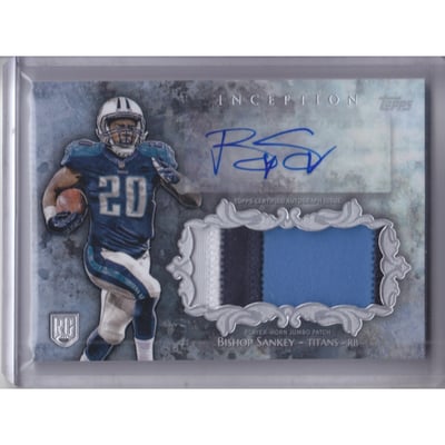 2014 Topps Inception Rookie Jumbo Patch Autographs #IAJPBS Bishop Sankey