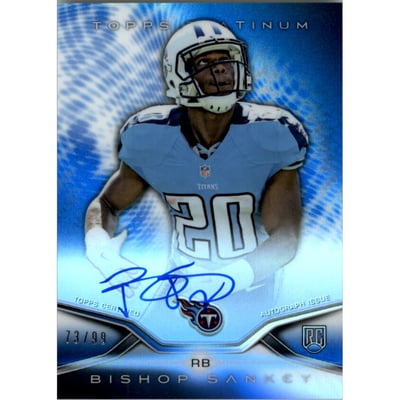 2014 Topps Platinum Autographs Blue Refractors #25 Bishop Sankey