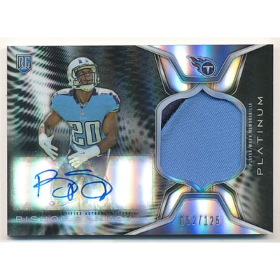 2014 Topps Platinum Rookie Patch Autographs Black Refractors #ARPBS Bishop Sankey