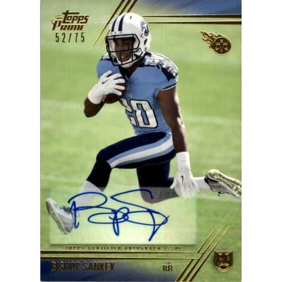 2014 Topps Prime Autographs Gold #106R Bishop Sankey