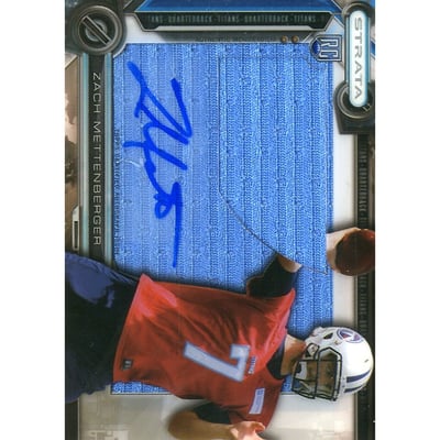 2014 Topps Strata Clear Cut Rookie Relic Autographs #CCARZM Zach Mettenberger
