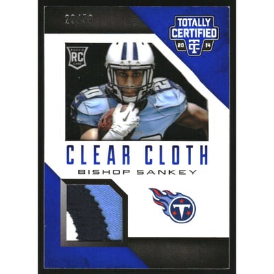 2014 Totally Certified Rookie Clear Cloth Prime Blue #RCCBS Bishop Sankey