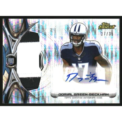 2015 Finest Rookie Patch Autographs Pulsar Refractors #RRAPDG Dorial Green-Beckham