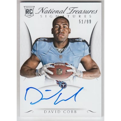 2015 Panini National Treasures Rookie Signatures #RSRDC David Cobb/99
