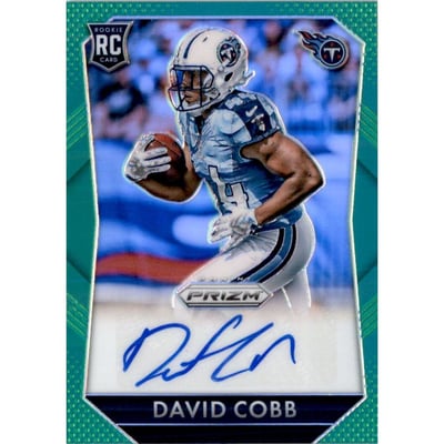 2015 Panini Prizm Rookie Autographs Prizms Green #RSDC David Cobb/99