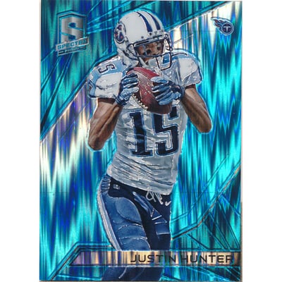 2015 Panini Spectra Neon Blue #66 Justin Hunter