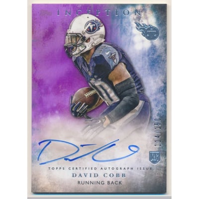 2015 Topps Inception Purple #RA35 David Cobb AU