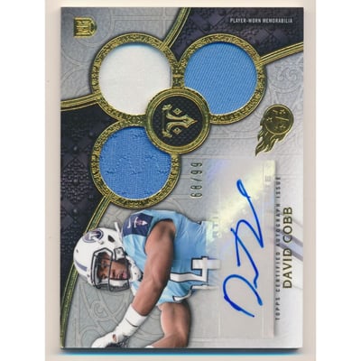 2015 Topps Triple Threads #144 David Cobb JSY AU RC