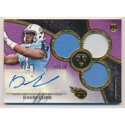 2015 Topps Triple Threads Purple #144 David Cobb JSY AU