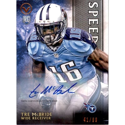 2015 Topps Valor Autographs Speed #141 Tre McBride