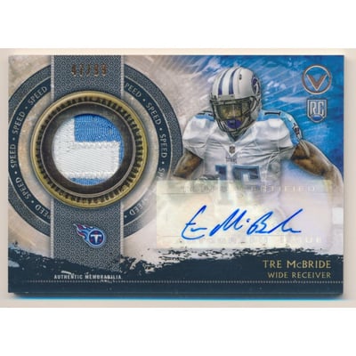 2015 Topps Valor Shield of Honor Patch Autographs Speed #SHATMB Tre McBride