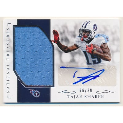 2016 Panini National Treasures Rookie Material Signatures #RMSTS Tajae Sharpe