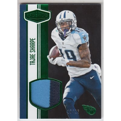 2016 Panini Plates and Patches Rookie Patches Green #35 Tajae Sharpe