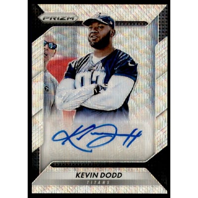 2016 Panini Prizm Rookie Autographs Prizms Blue Wave #34 Kevin Dodd
