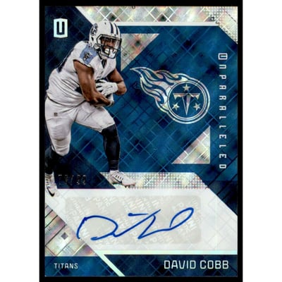 2016 Panini Unparalleled Autographs Blue #145 David Cobb/99
