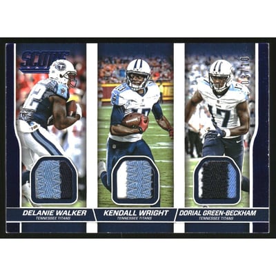 2016 Score Triple Jerseys Prime #8 Dorial Green-Beckham/Kendall Wright/Delanie Walker/10
