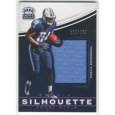 2017 Crown Royale Jumbo Rookie Silhouette Jerseys Pink #38 Corey Davis