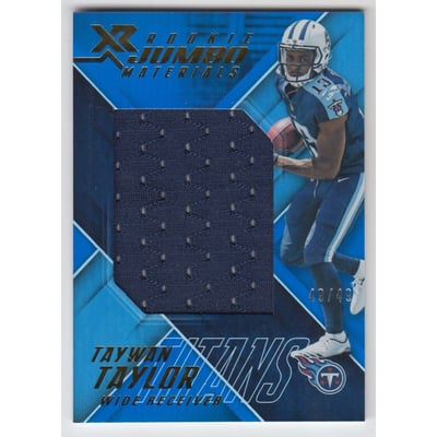 2017 Panini XR Rookie Jumbo Materials Blue #38 Taywan Taylor