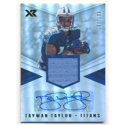 2017 Panini XR Rookie Swatch Autographs #38 Taywan Taylor/199
