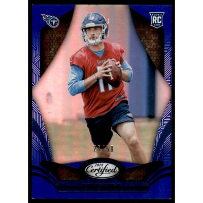 2018 Certified Mirror Blue #136 Luke Falk
