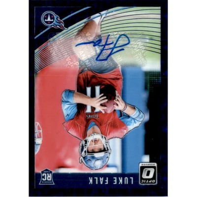2018 Donruss Optic Rookie Autographs Purple Stars #132 Luke Falk
