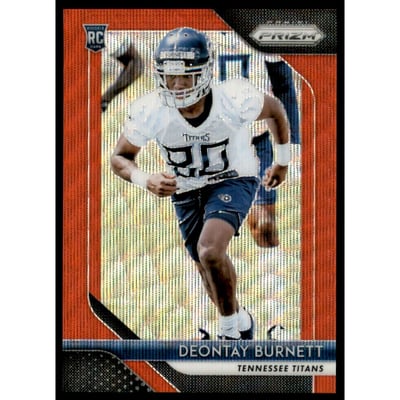 2018 Panini Prizm Prizms Red Wave #295 Deontay Burnett