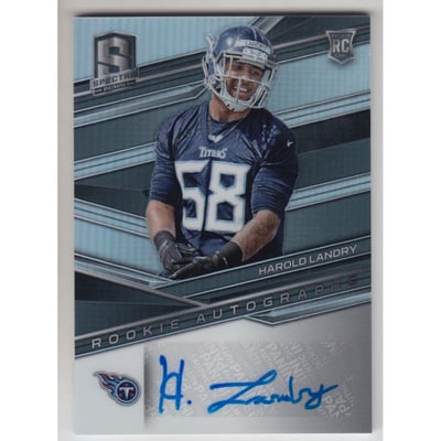 2018 Panini Spectra #185 Harold Landry AU RC