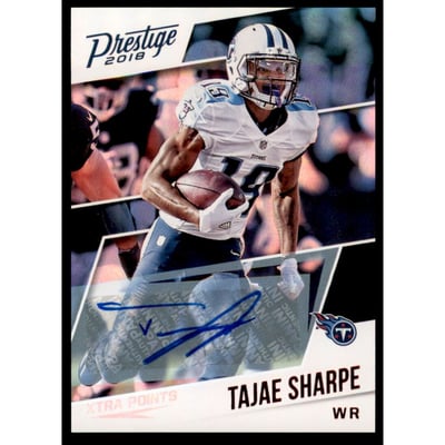 2018 Prestige Veteran Signatures Xtra Points Red #154 Tajae Sharpe