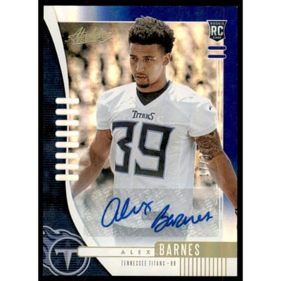 2019 Absolute Signature Rookies Spectrum Blue #193 Alex Barnes
