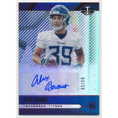 2019 Panini Illusions Rookie Signs Red #15 Alex Barnes