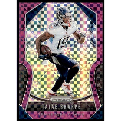2019 Panini Prizm Prizms Purple Power #159 Tajae Sharpe