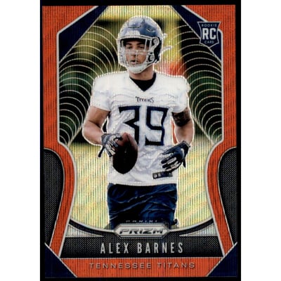 2019 Panini Prizm Prizms Red Wave #377 Alex Barnes
