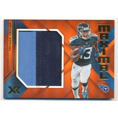 2019 Panini XR Maximal Materials Orange #7 Taywan Taylor