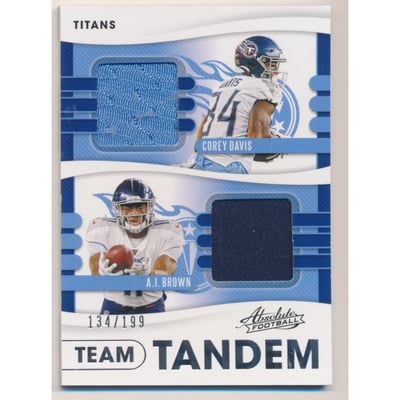 2020 Absolute Team Tandem Materials #26 A.J. Brown/Corey Davis/199