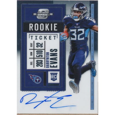 2020 Panini Contenders Optic #133 Darrynton Evans AU RC