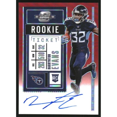 2020 Panini Contenders Optic Red #133 Darrynton Evans AU