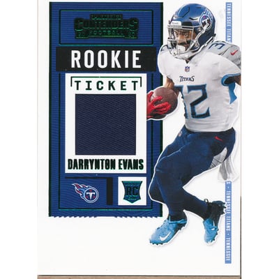 2020 Panini Contenders Rookie Ticket Swatches #33 Darrynton Evans