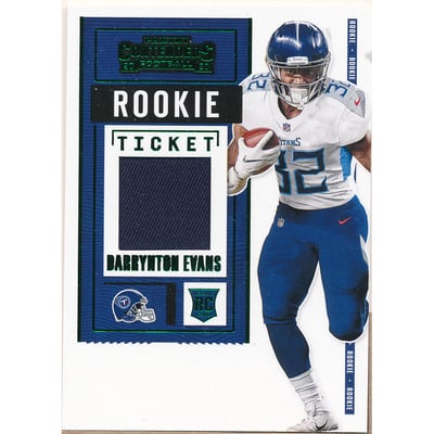 2020 Panini Contenders Rookie Ticket Swatches Variation #33 Darrynton Evans