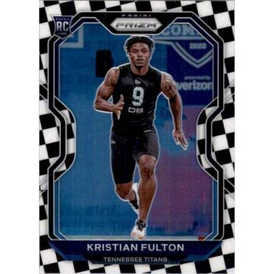 2020 Panini Prizm Prizms Black and White Checker #397 Kristian Fulton