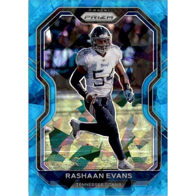 2020 Panini Prizm Prizms Blue Ice #107 Rashaan Evans