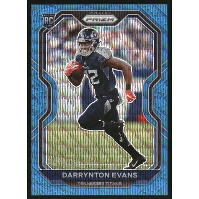 2020 Panini Prizm Prizms Blue Wave #396 Darrynton Evans
