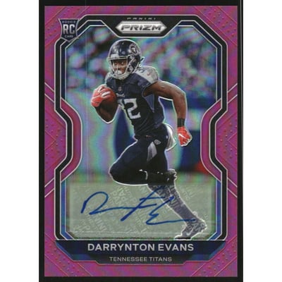 2020 Panini Prizm Rookie Autographs Prizms Pink #396 Darrynton Evans