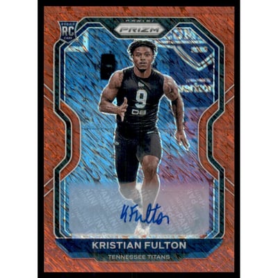 2020 Panini Prizm Rookie Autographs Prizms Red Shimmer #397 Kristian Fulton