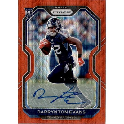2020 Panini Prizm Rookie Autographs Prizms Red Wave #396 Darrynton Evans