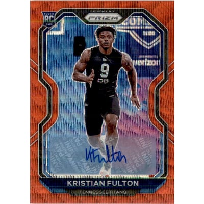 2020 Panini Prizm Rookie Autographs Prizms Red Wave #397 Kristian Fulton